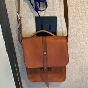 Hand crafted leather messenger bag